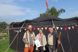 Sommerlager 2024 im Pfadfinderdorf Zellhof<br/>Verleihung des WBK-Halstuchs